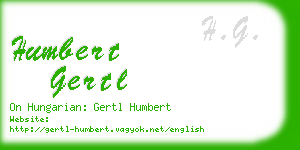 humbert gertl business card